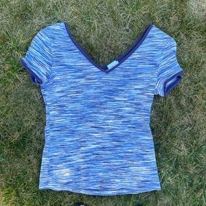 Calvin Klein blue black and white top size small